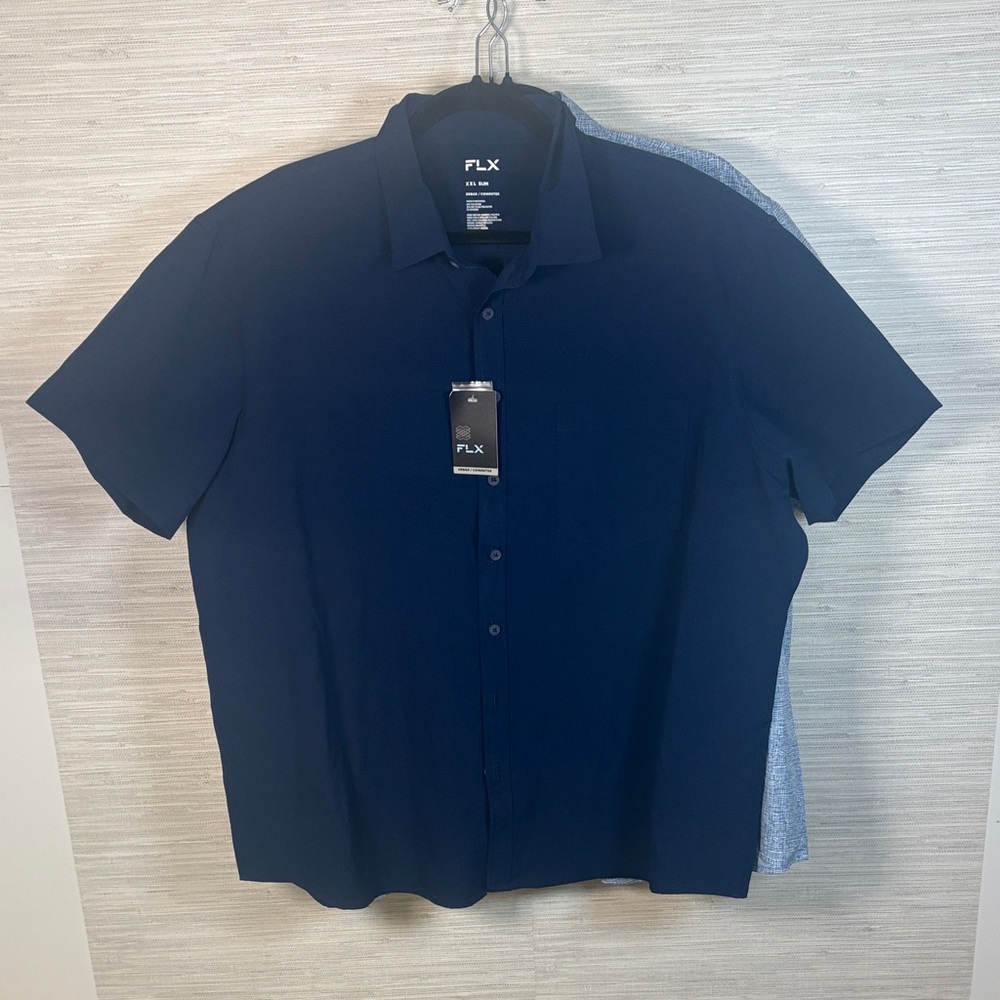 Bundle of 3 FLX Men's Classic Button Down Shirt